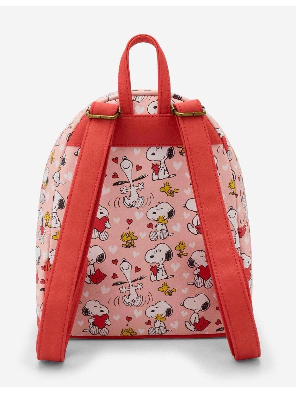 Loungefly Peanuts Snoopy & Woodstock Valentine's Day Mini Backpack NWT - Picture 4 of 5
